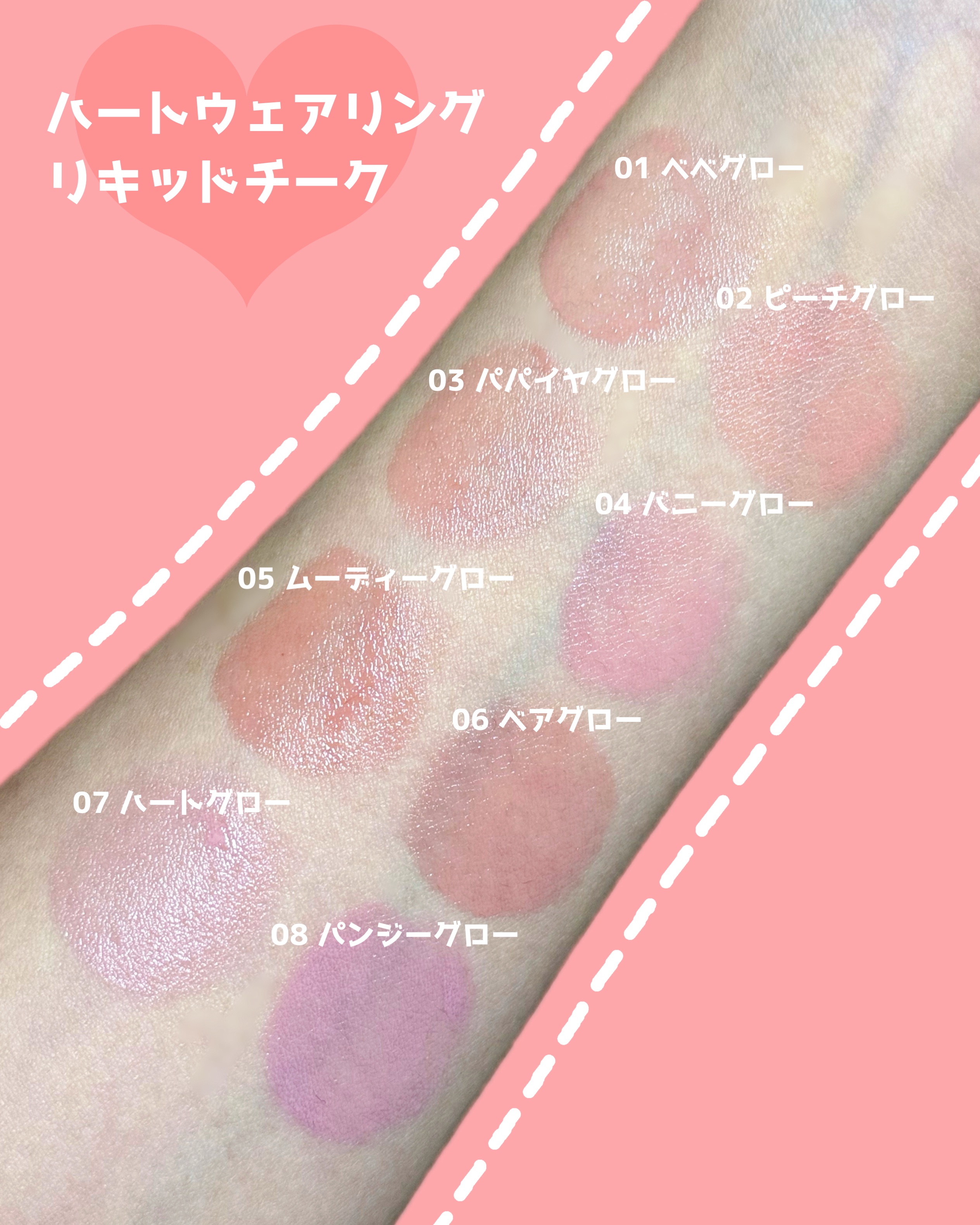 ハートウェアリングリキッドチーク/2aN/リキッドチークを使ったクチコミ（2枚目）