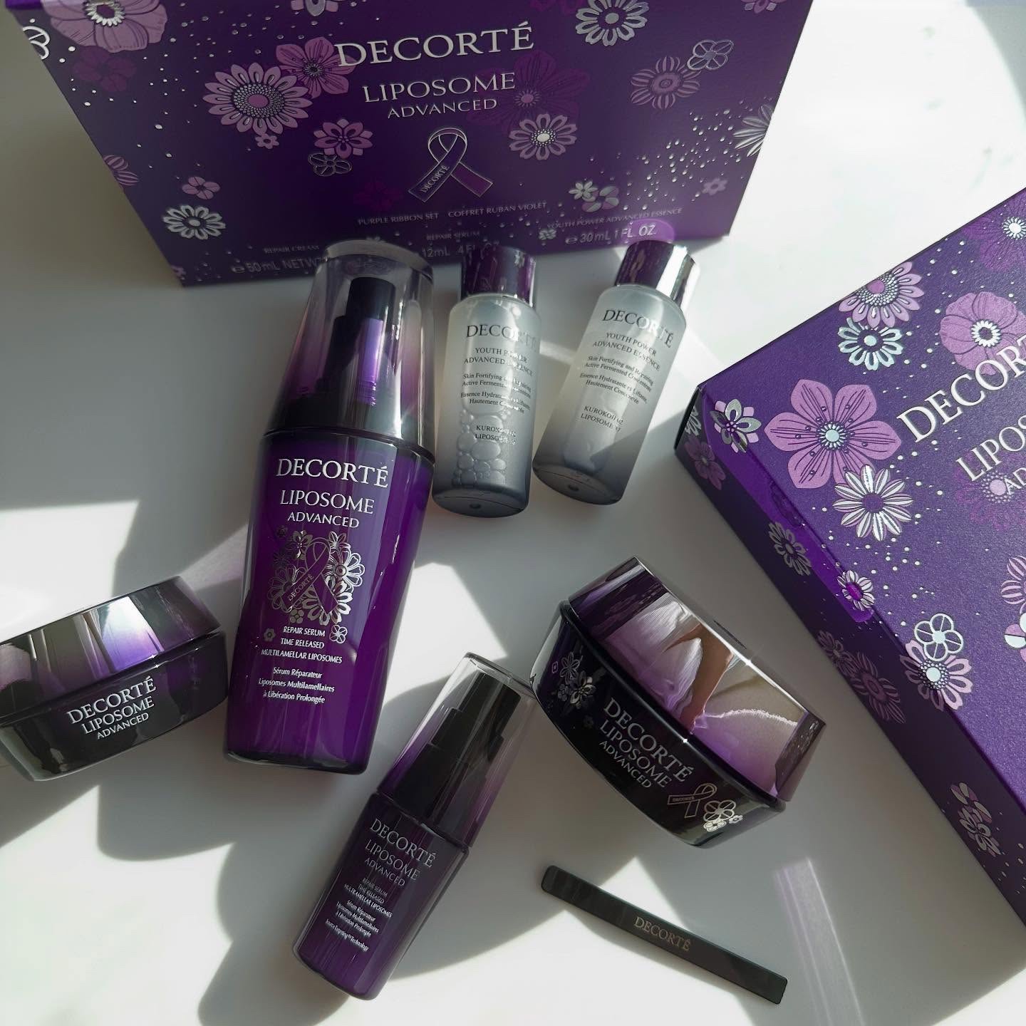 コスメデコルテ リポソーム アドバンスト リペアセラム パープルリボン セット 2025/DECORTÉ/スキンケアキットを使ったクチコミ（1枚目）