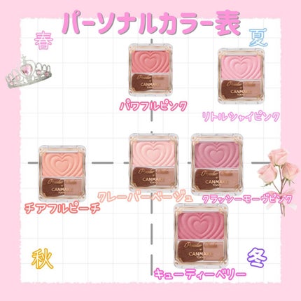 カミーユ on LIPS 「大人気キャンメイクパウダーチークスのパーソナルカラー表💗ブルベ..」(2枚目)