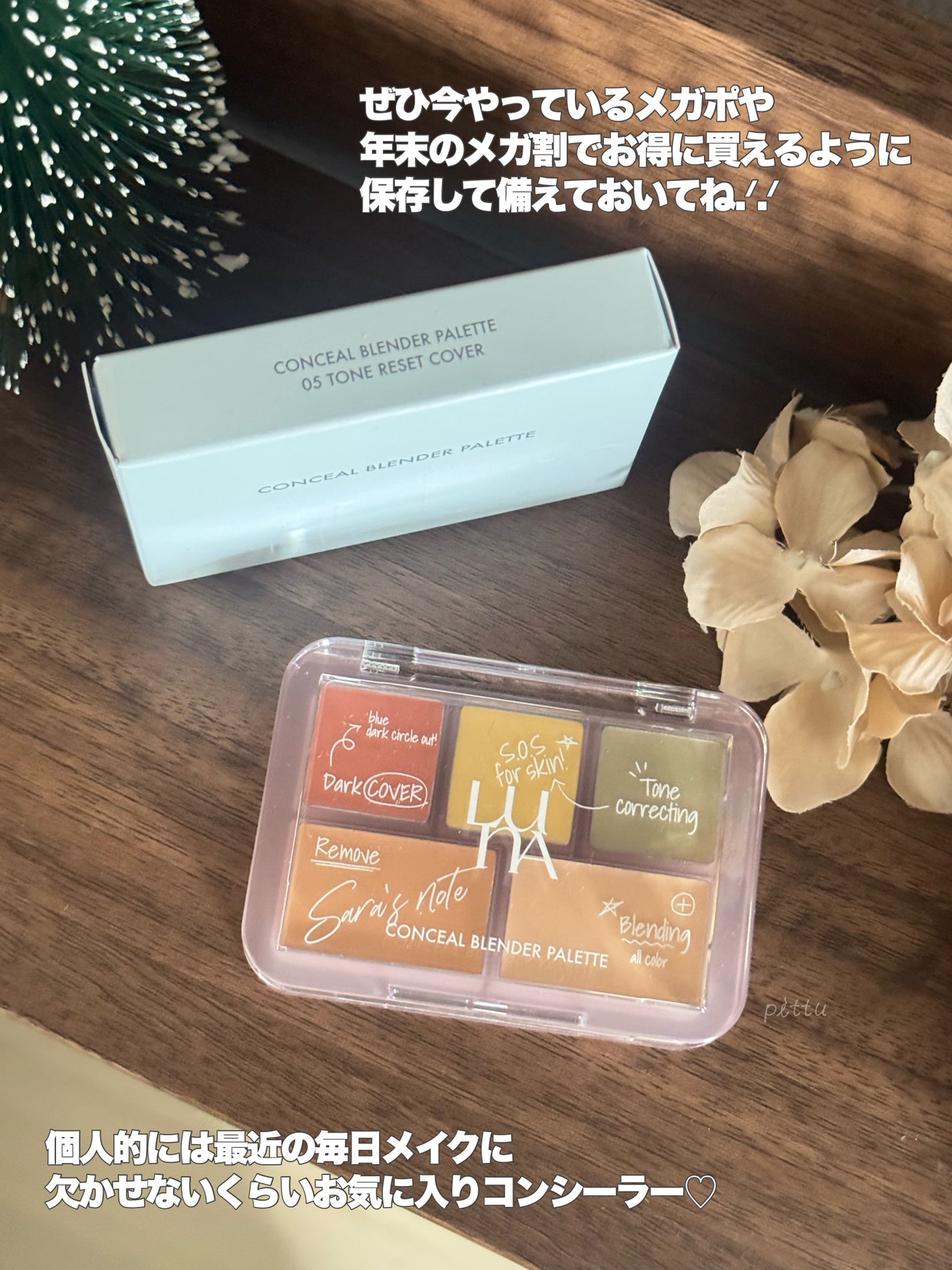 コンシールブレンダーパレット/LUNA/パレットコンシーラーを使ったクチコミ(7枚目)