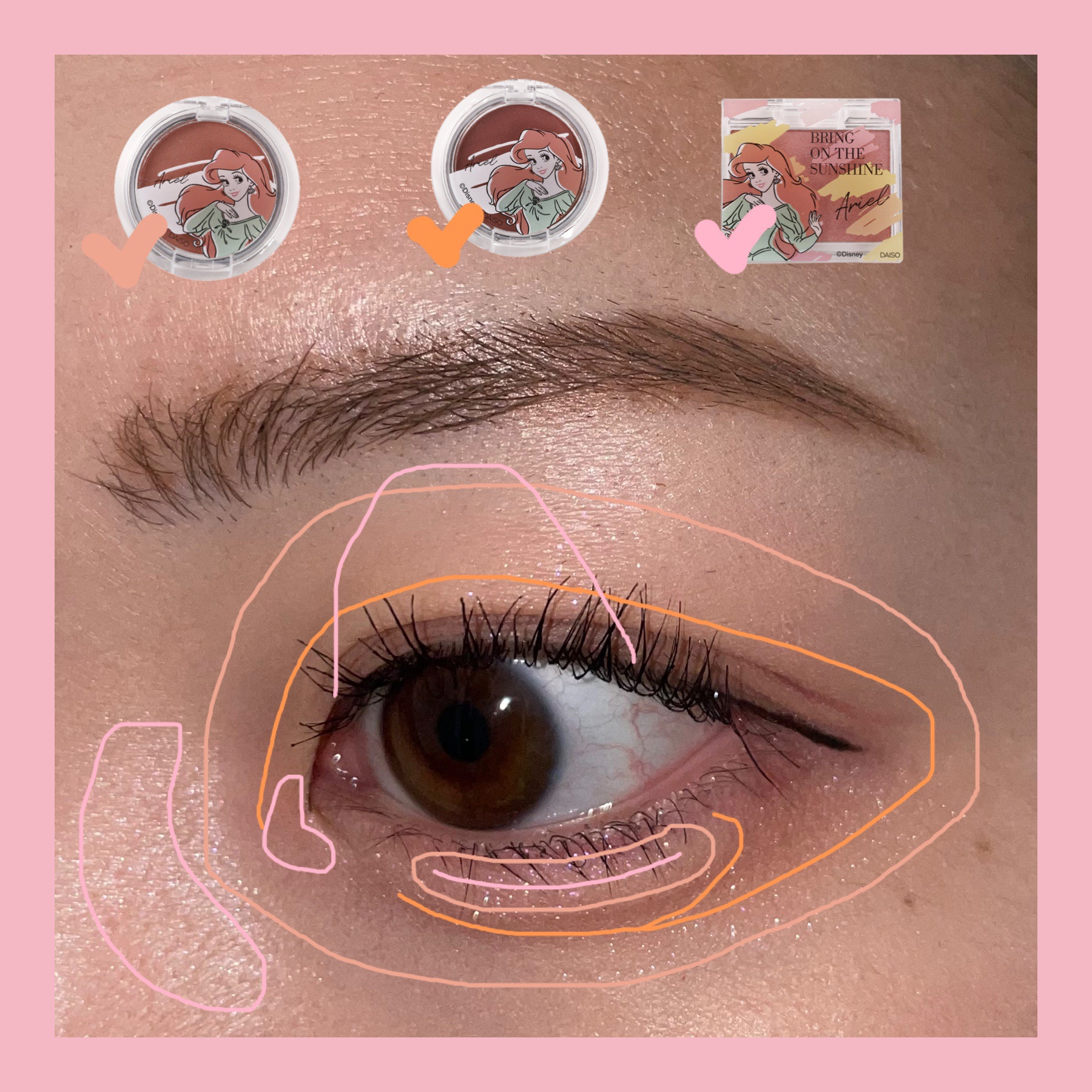 SJ単色アイシャドウ/DAISO/単色アイシャドウを使ったクチコミ（3枚目）