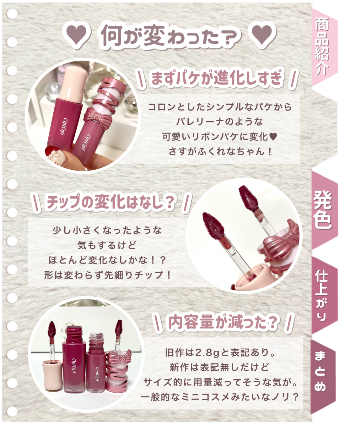 デューイフィルムティント/CipiCipi/リップティントを使ったクチコミ（3枚目）