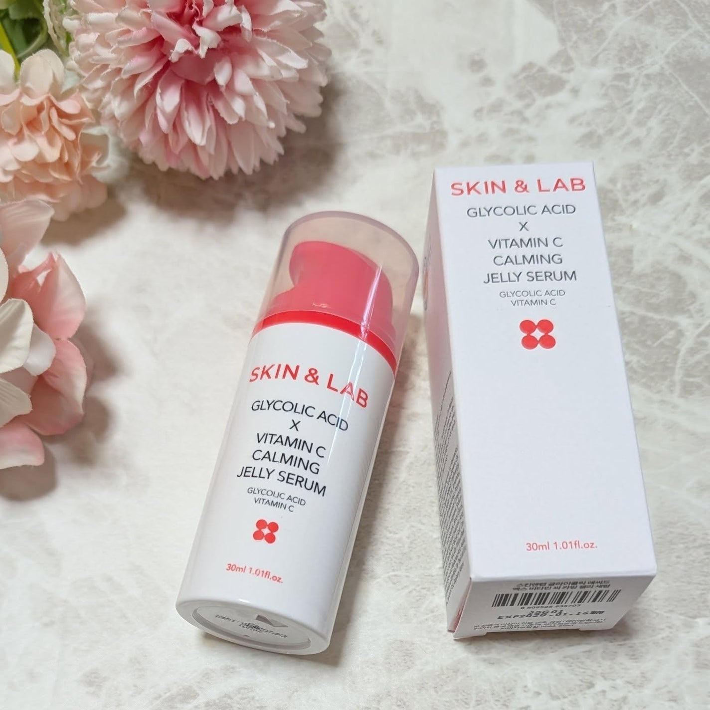 グリコール酸×ビタミンC カーミングゼリーセラム/SKIN&LAB/美容液を使ったクチコミ(7枚目)