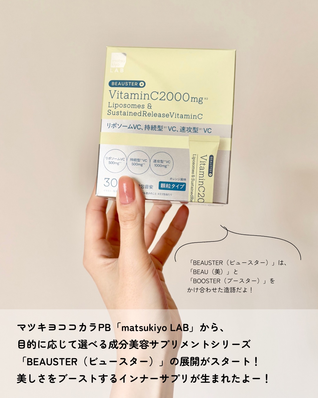 リポソーム＋持続型ビタミンC顆粒/matsukiyo LAB/美容サプリメントを使ったクチコミ（2枚目）