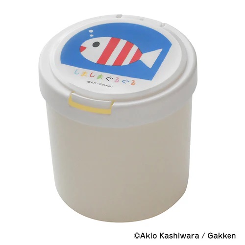 ワンタッチ ベビー小物ケース しましまぐるぐる さかな / DAISO