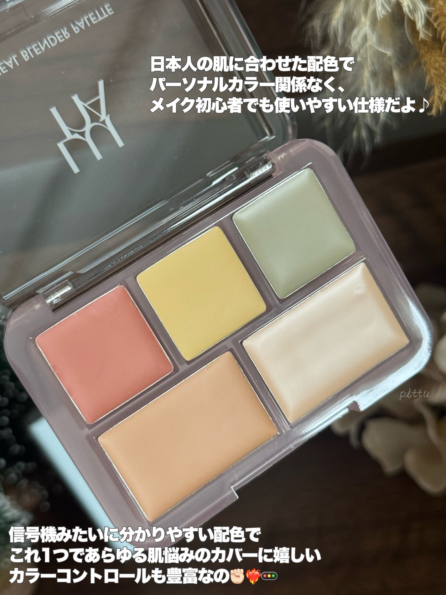 コンシールブレンダーパレット/LUNA/パレットコンシーラーを使ったクチコミ(3枚目)