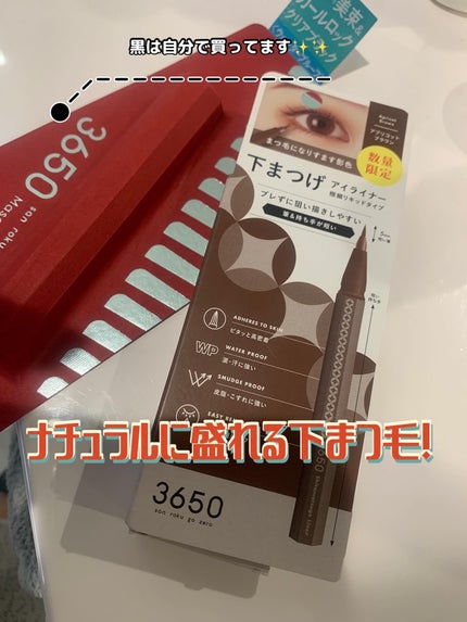 3650 下まつげライナー/3650/リキッドアイライナーを使ったクチコミ(1枚目)