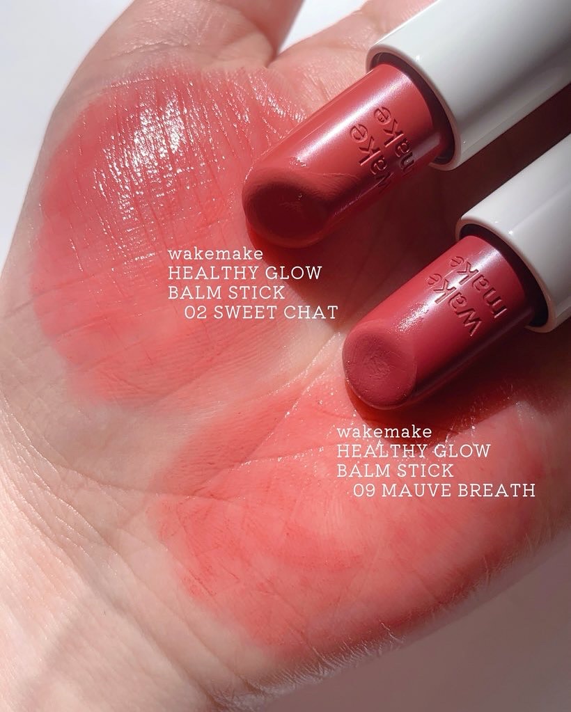 ヘルシーグロウバームスティック/wakemake/口紅を使ったクチコミ（3枚目）