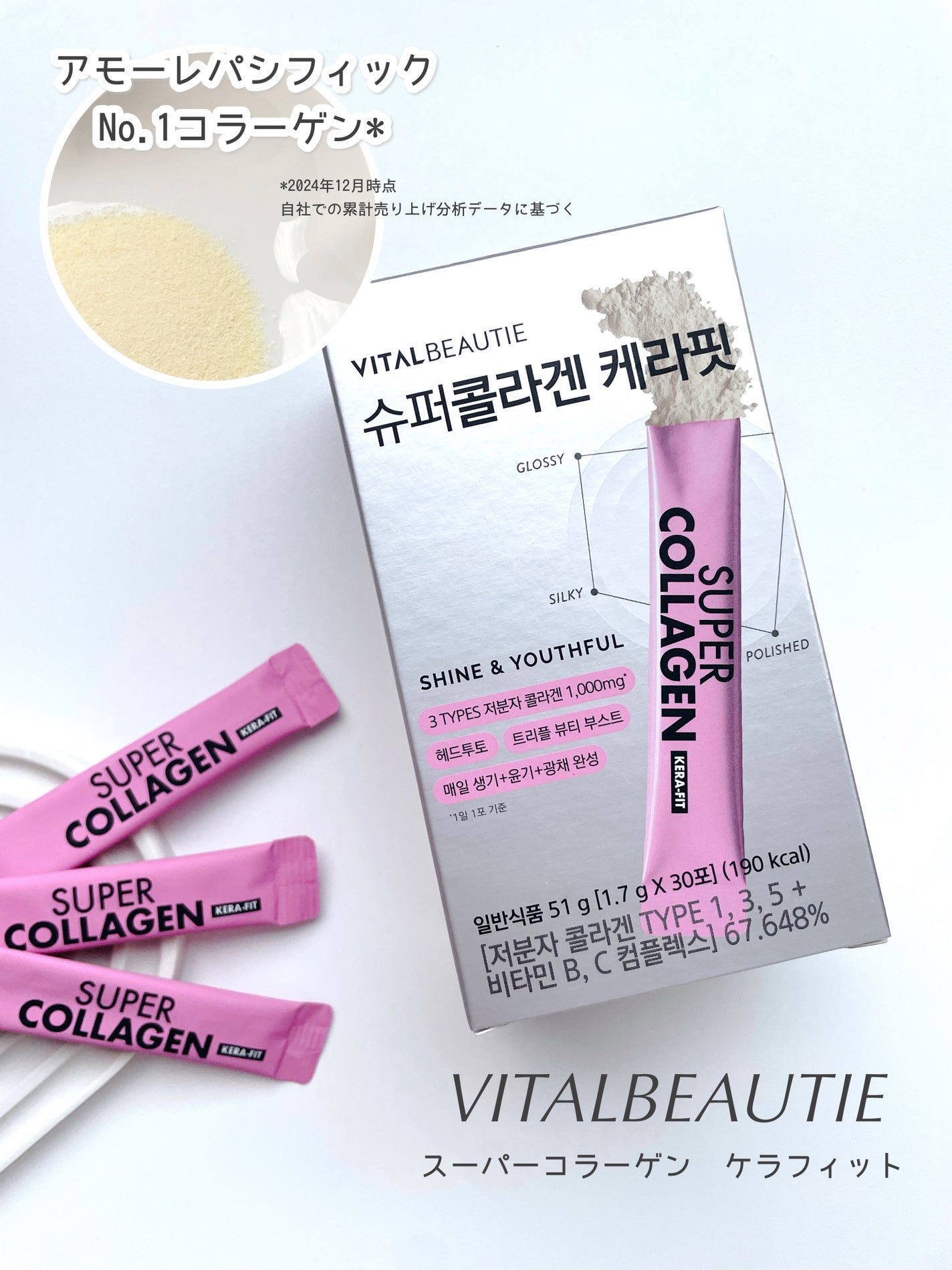 スーパーコラーゲン ケラフィット/VITALBEAUTIE/美容サプリメントを使ったクチコミ(1枚目)