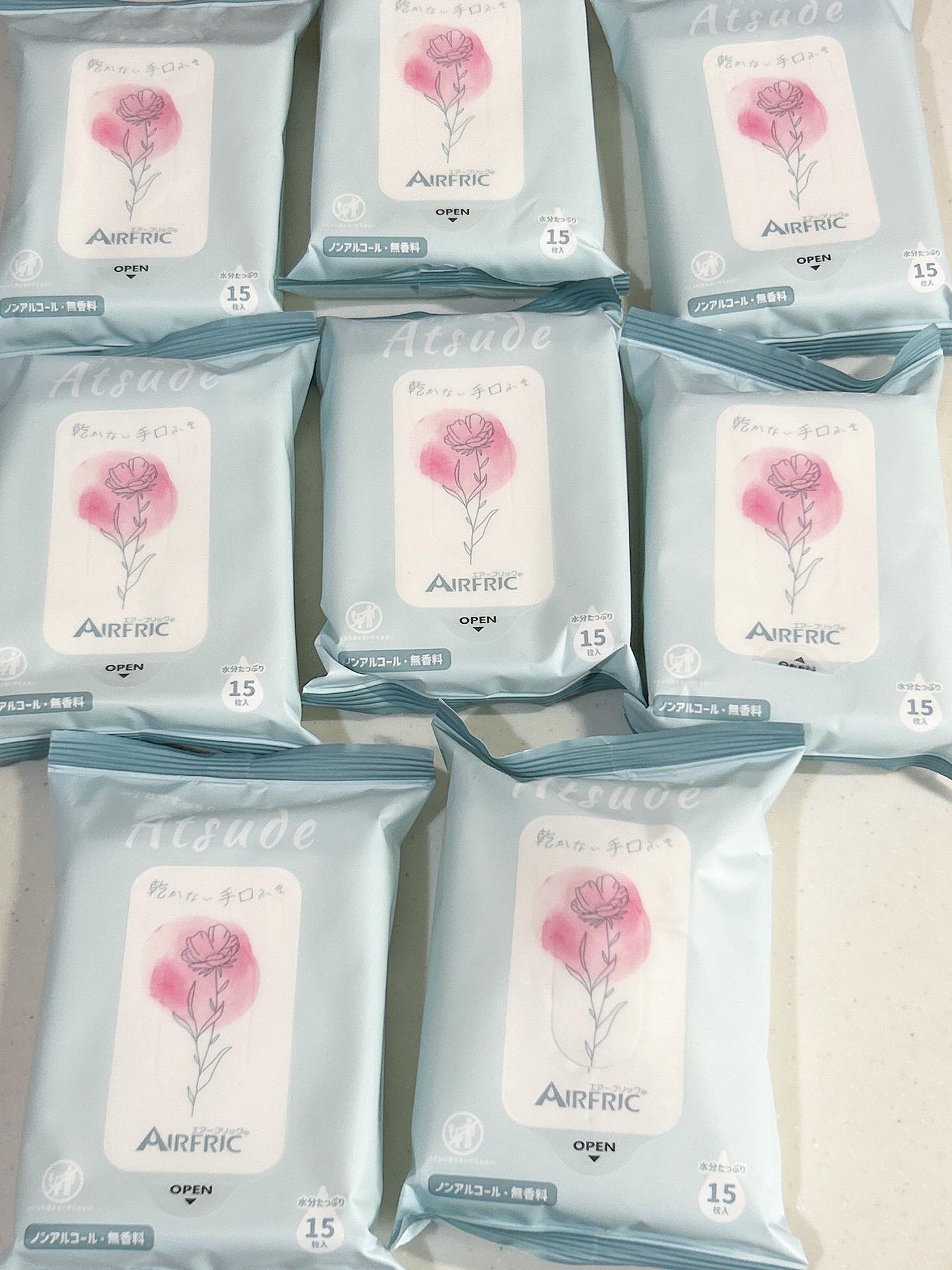 Atsude 乾かない手口ふき/AIRFRIC/ボディシートを使ったクチコミ（3枚目）