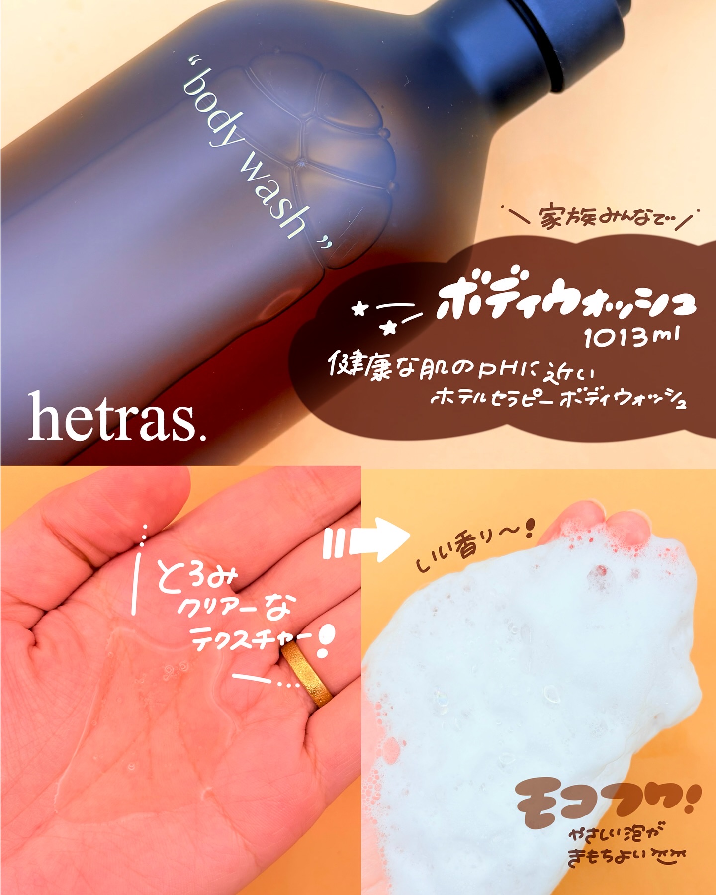 ヘトラス　ボディーローション/hetras/その他スキンケアを使ったクチコミ（3枚目）