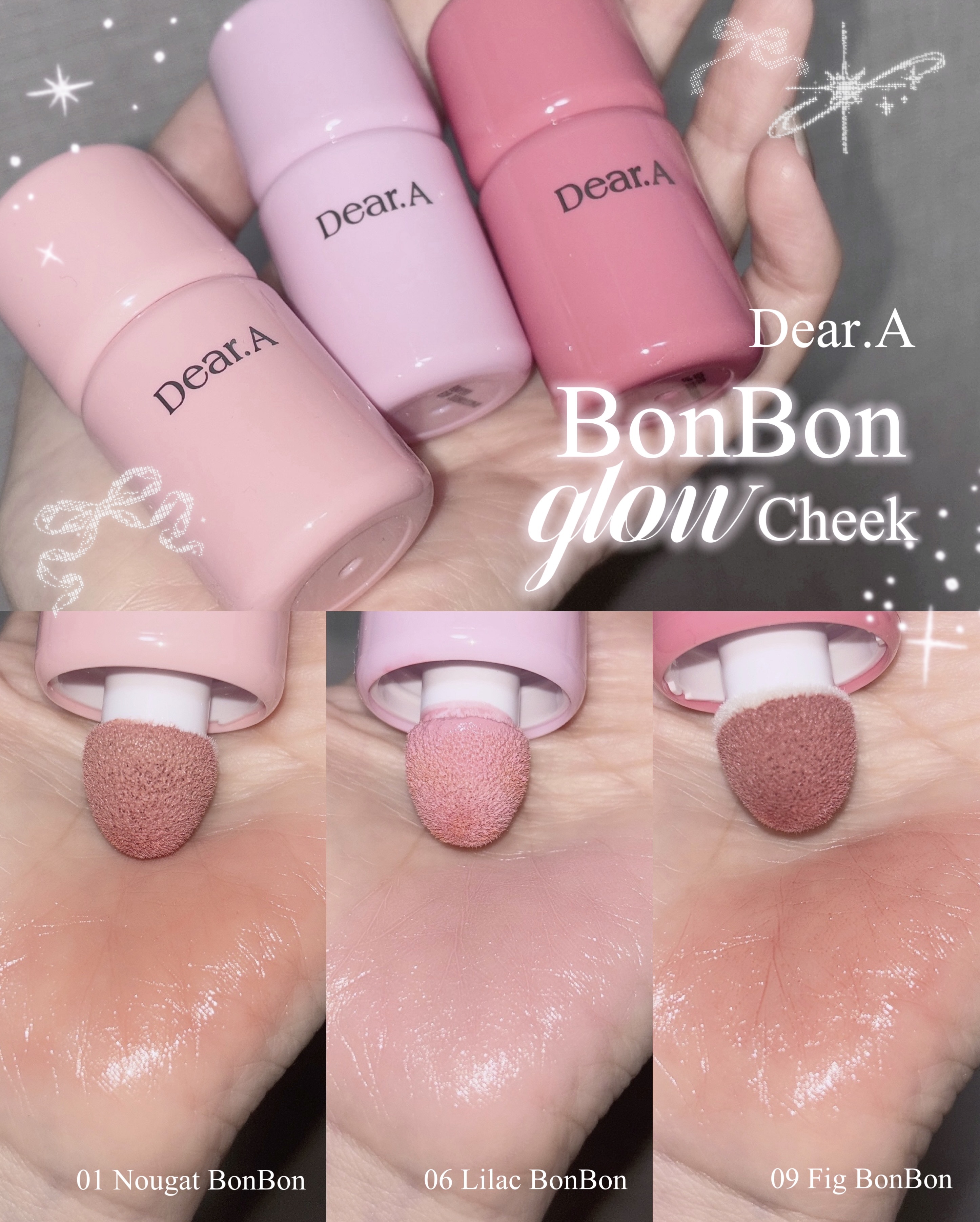 ボンボングロウチーク 09フィグ/Dear.A/リキッドチークを使ったクチコミ（1枚目）