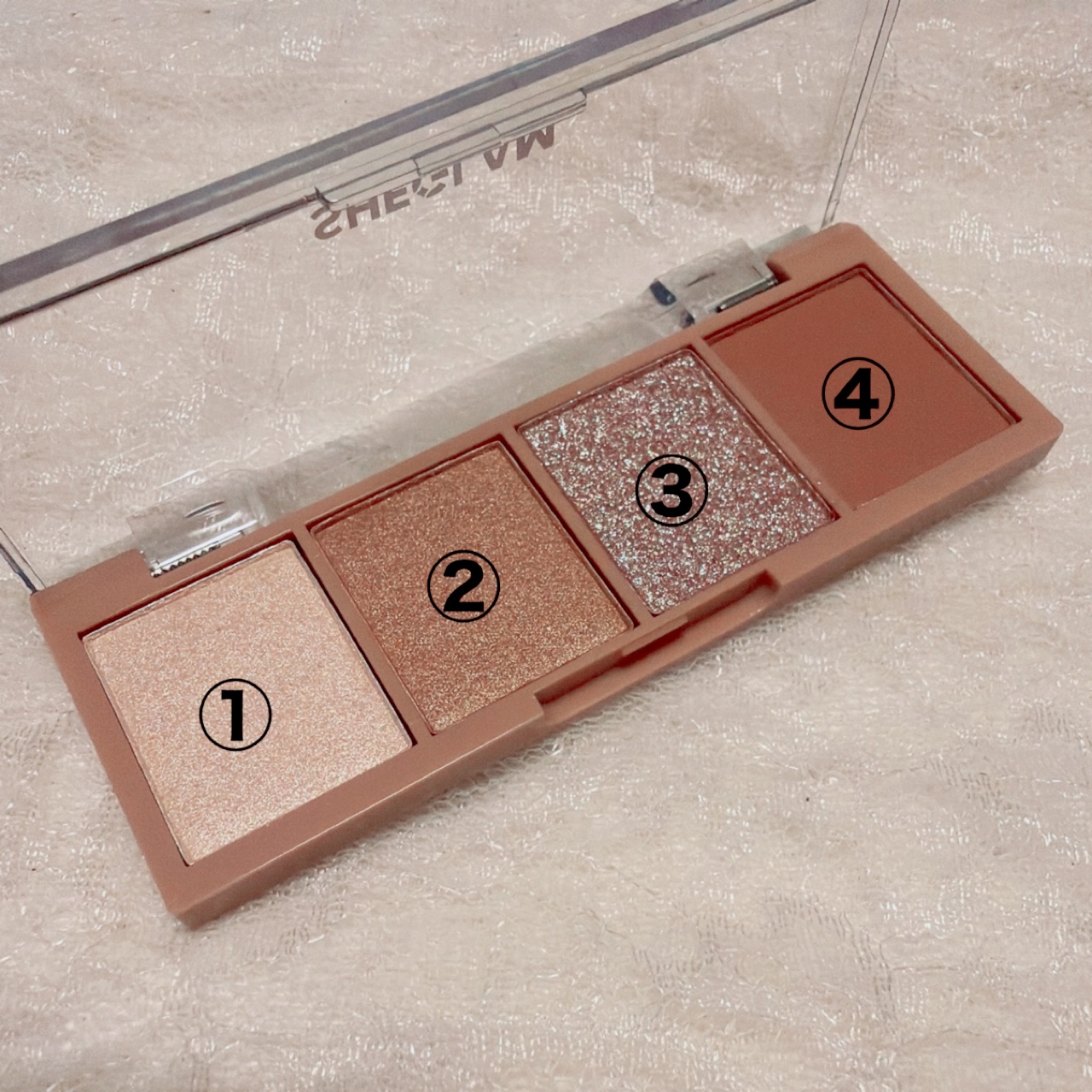 SHEGLAM エッセンシャル スクエアアイシャドウ クアット のクチコミ「＼ブルベの全力ブラウンメイク！／
【SHEGLAM エッセンシャル スクエア アイシャドウ ク.....」（2枚目）