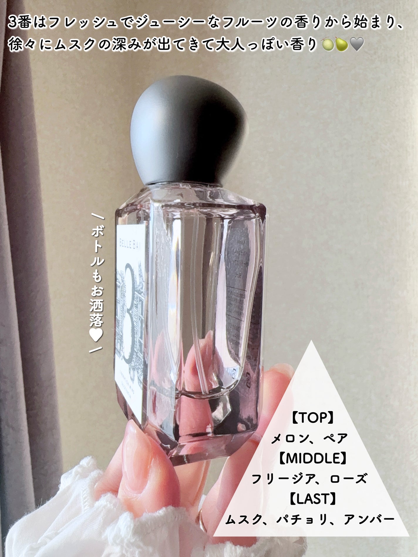 ベルナンバー 3 オードパルファン 精神の開放(LIBERATION MIND)/BELLE BAI/香水(その他)を使ったクチコミ(3枚目)