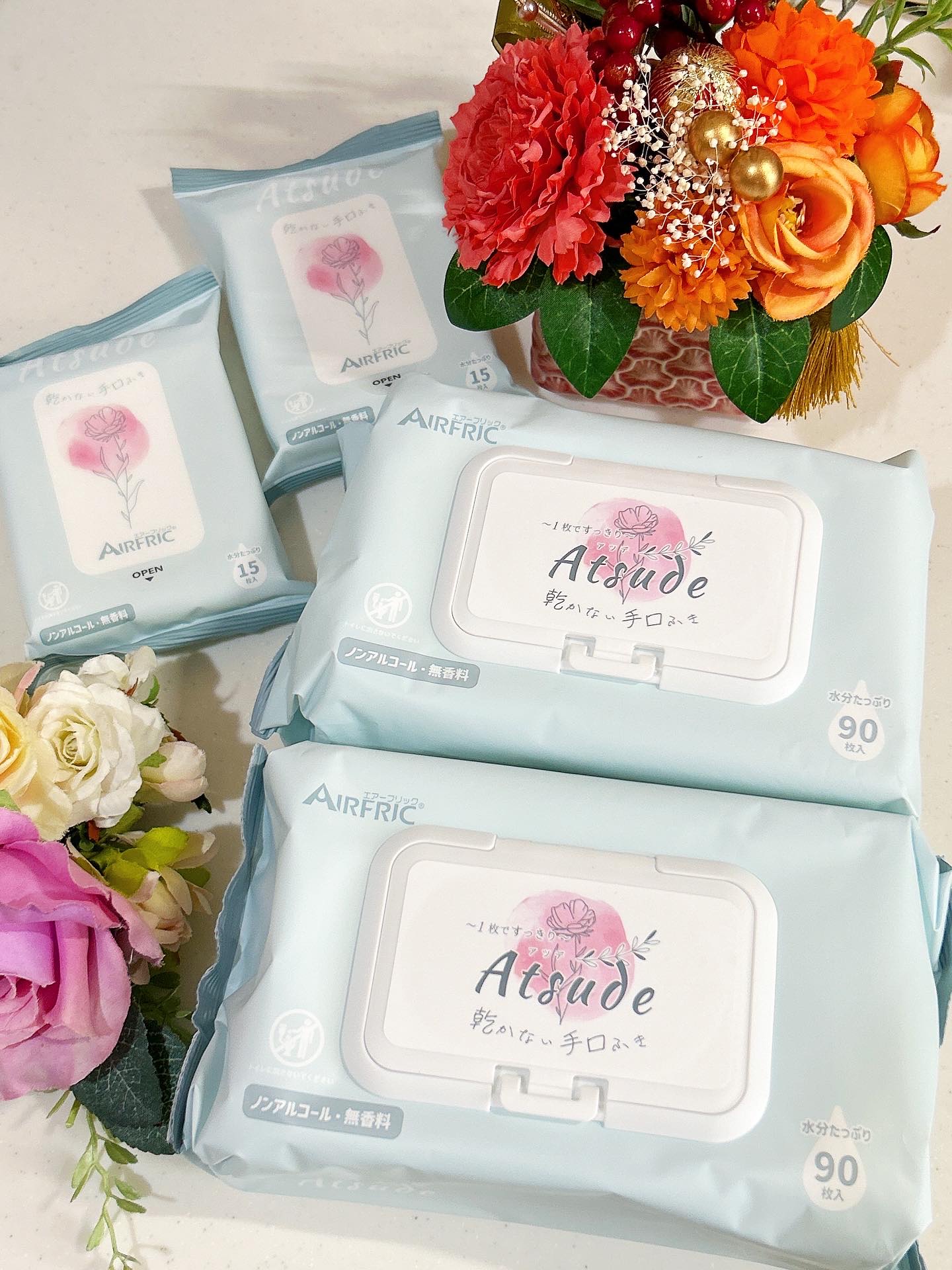 Atsude 乾かない手口ふき/AIRFRIC/ボディシートを使ったクチコミ（1枚目）