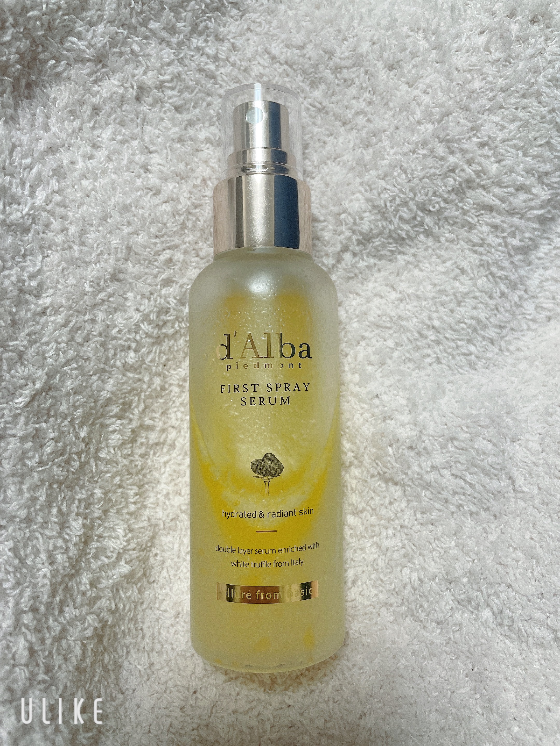 ダルバ ホワイトトリュフファーストスプレーセラム/ダルバ/ミスト状化粧水を使ったクチコミ（1枚目）