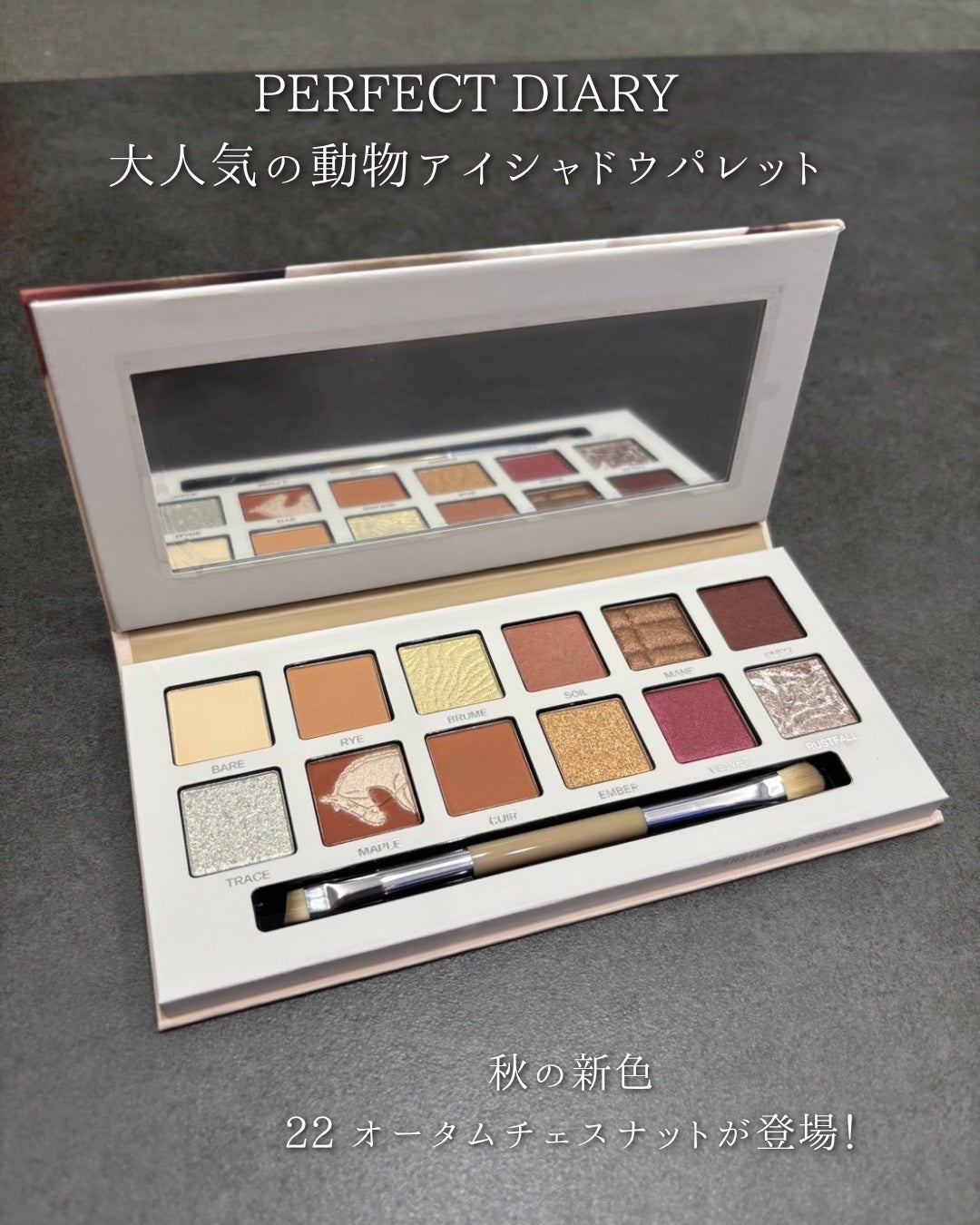 エクスプローラ12色 動物アイシャドウパレット/PERFECT DIARY/アイシャドウパレットを使ったクチコミ(2枚目)