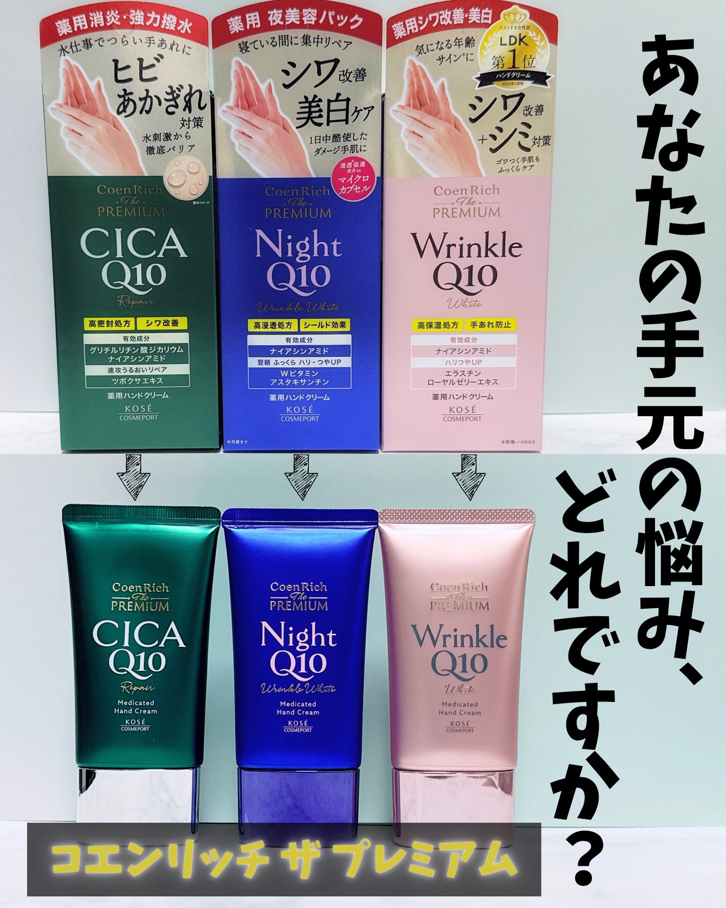 コエンリッチ ザ プレミアム 薬用リンクルホワイト ハンドクリーム/コエンリッチQ10/ハンドクリームを使ったクチコミ(1枚目)