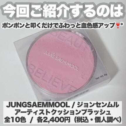アーティストクッションブラッシュ/JUNG SAEM MOOL/リキッドチークを使ったクチコミ(2枚目)