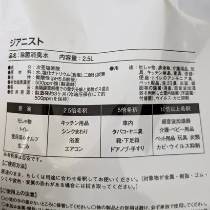 次亜塩素酸水 高濃度 500ppm/ジアニスト/その他を使ったクチコミ(5枚目)