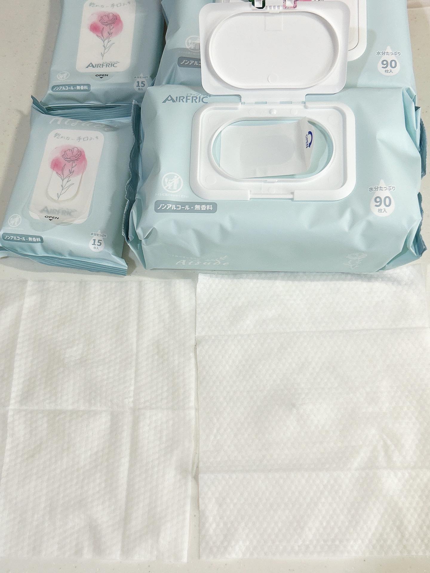 Atsude 乾かない手口ふき/AIRFRIC/ボディシートを使ったクチコミ（2枚目）