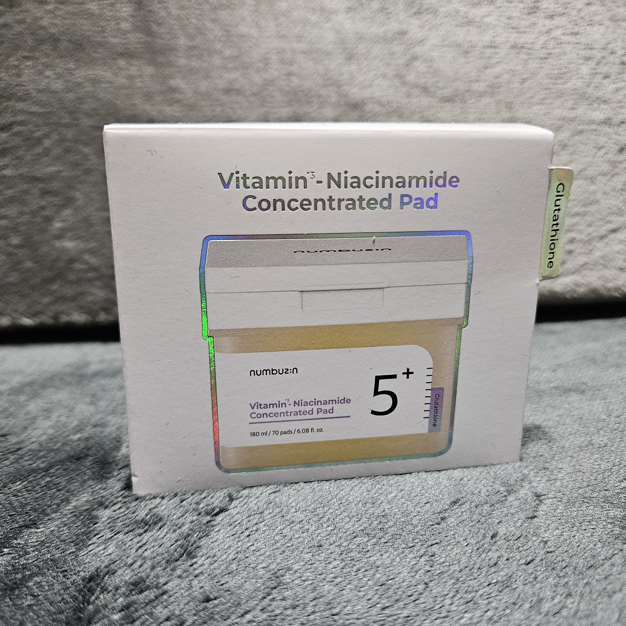 5番 白玉グルタチオンＣフィルムパッド/numbuzin/トナーパッドを使ったクチコミ（1枚目）