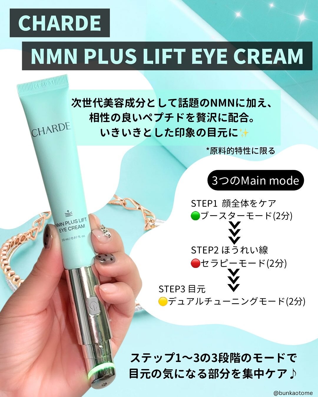 NMNプラスリフトアイクリーム/CHARDE/アイケア・アイクリームを使ったクチコミ(2枚目)