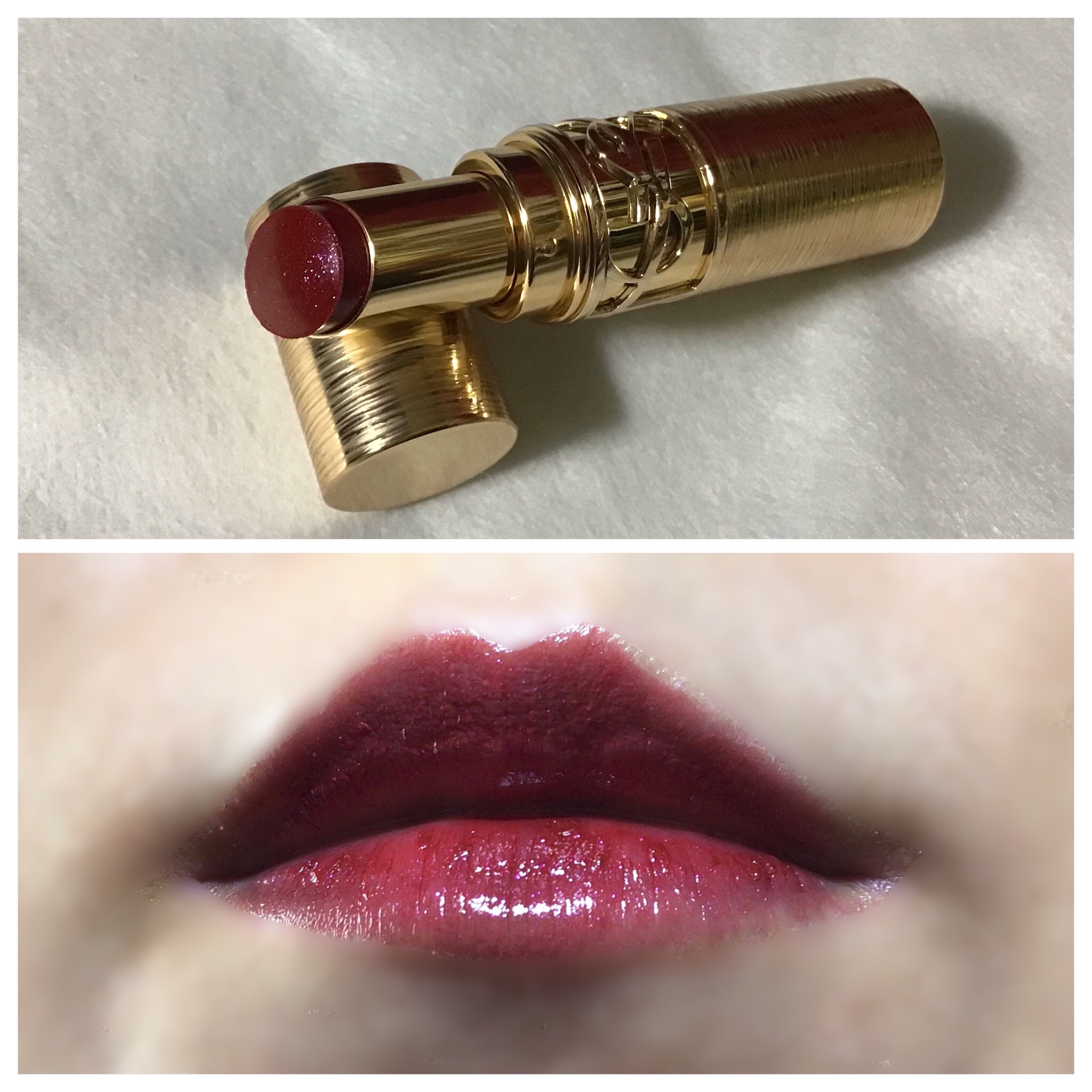 YSL ラブシャイン リップスティック No.218 ヴァイブラント ラズベリー＜コレクター＞/YVES SAINT LAURENT BEAUTE/口紅を使ったクチコミ（2枚目）