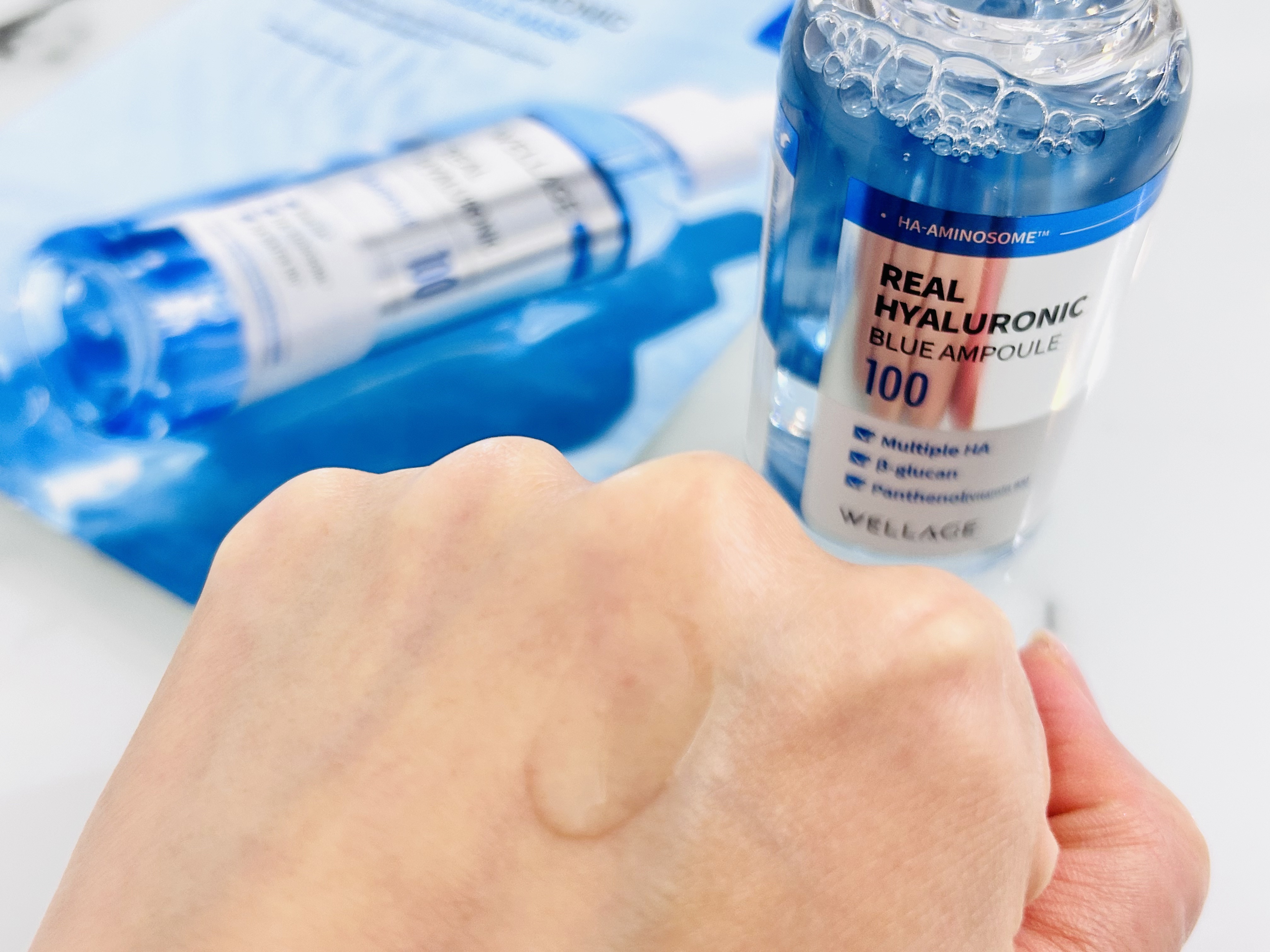 ウェラージュ リアルヒアルロニックブルーアンプルマスク/Wellage/シートマスク・パックを使ったクチコミ（3枚目）