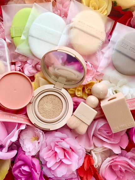 ロングラスティングテンションパフ/THE TOOL LAB/その他ファンデーションを使ったクチコミ(5枚目)