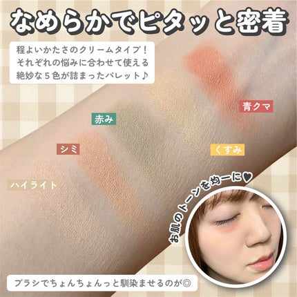 コンシールブレンダーパレット/LUNA/パレットコンシーラーを使ったクチコミ(3枚目)