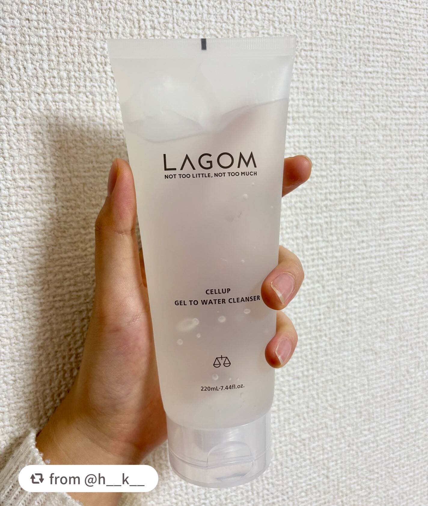 ラゴム ジェルトゥウォーター クレンザー(朝用洗顔)/LAGOM /その他洗顔料を使ったクチコミ(1枚目)