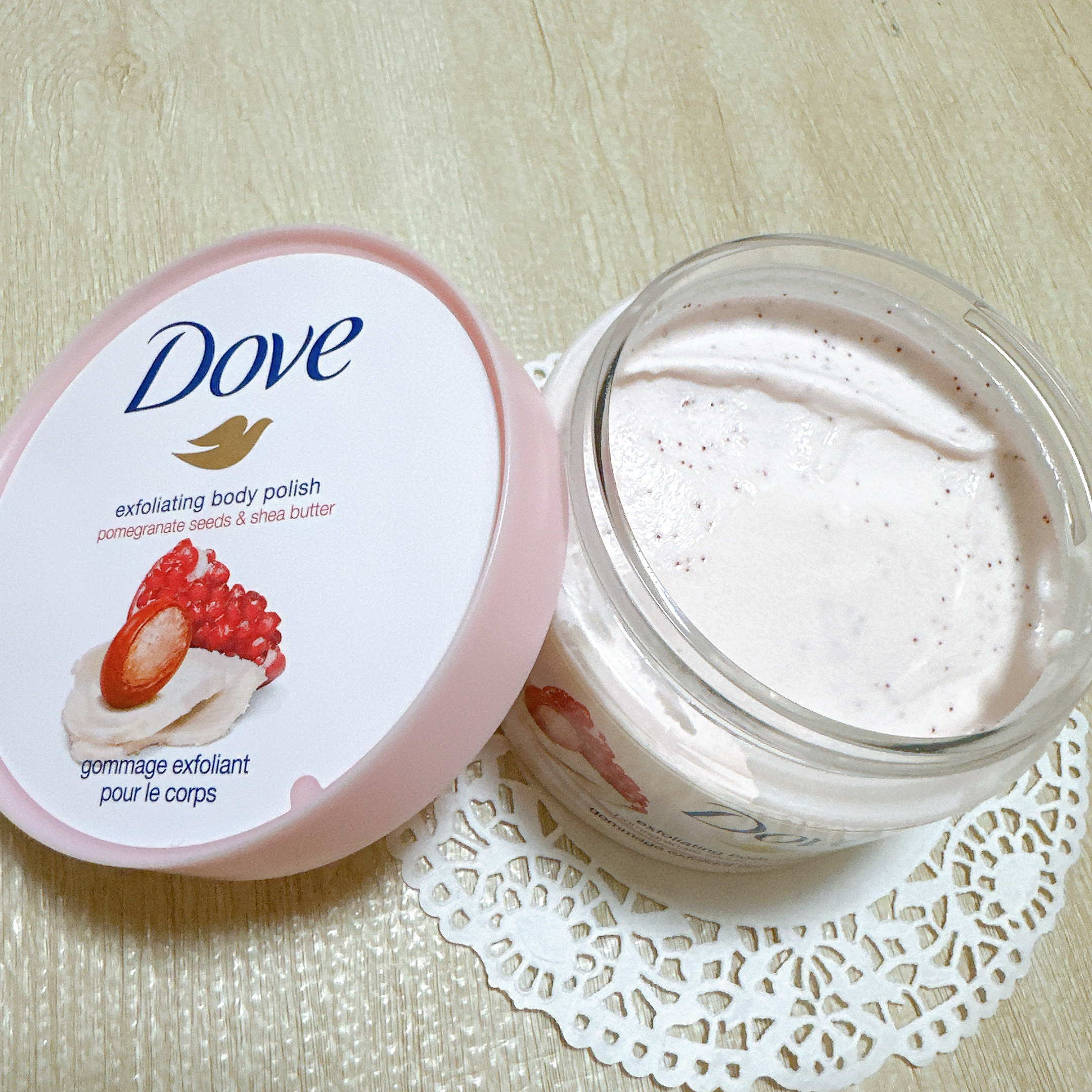 ダヴ ふわとろクリーミースクラブ ザクロ＆シアバター/ダヴ/ボディスクラブを使ったクチコミ（3枚目）