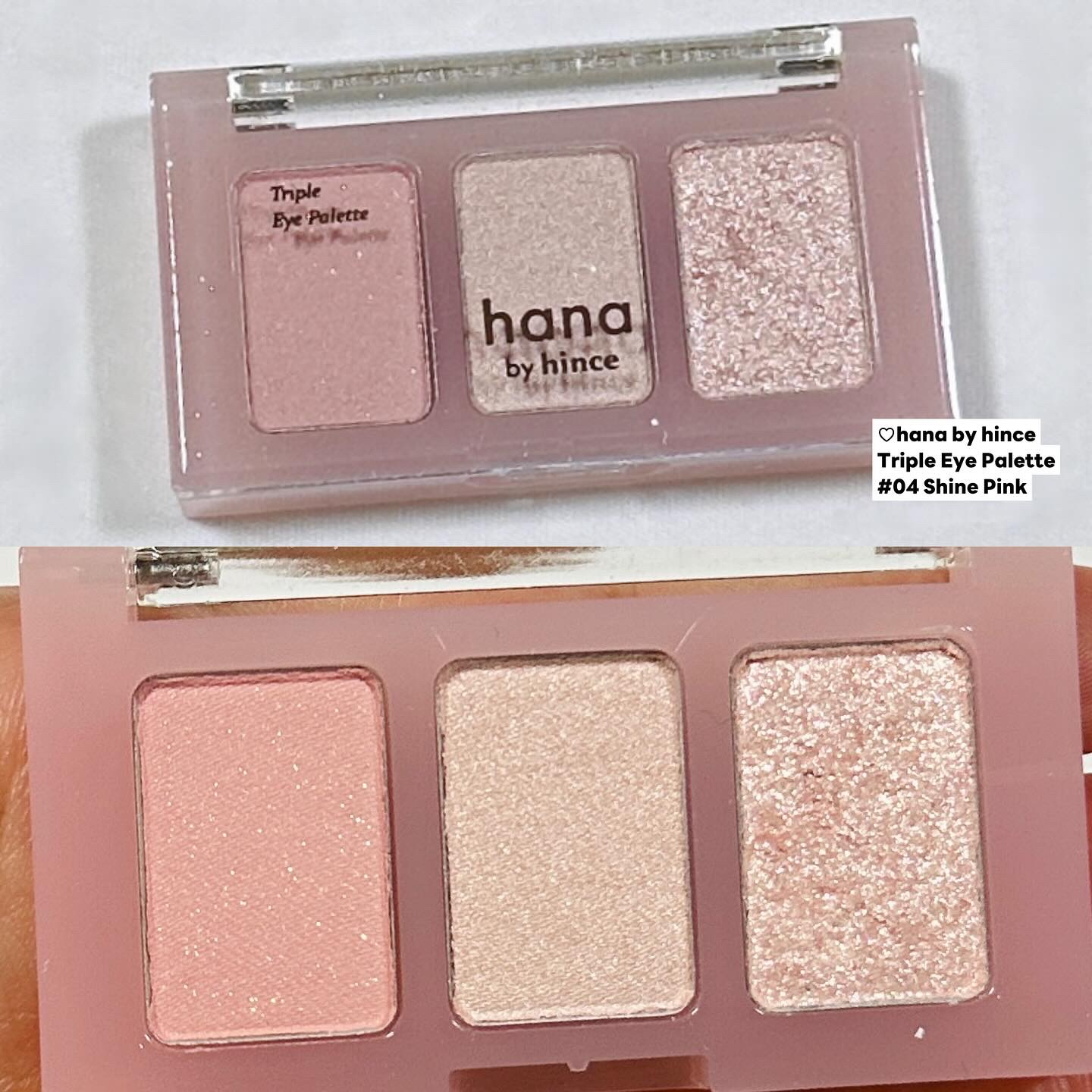 トリプルアイパレット/hana by hince/アイシャドウパレットを使ったクチコミ（3枚目）