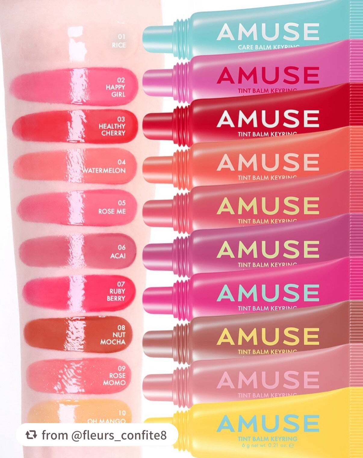 ケア/ティントバームキーリング/AMUSE/リップグロスを使ったクチコミ(6枚目)