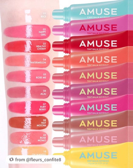 ケア/ティントバームキーリング/AMUSE/リップグロスを使ったクチコミ(6枚目)