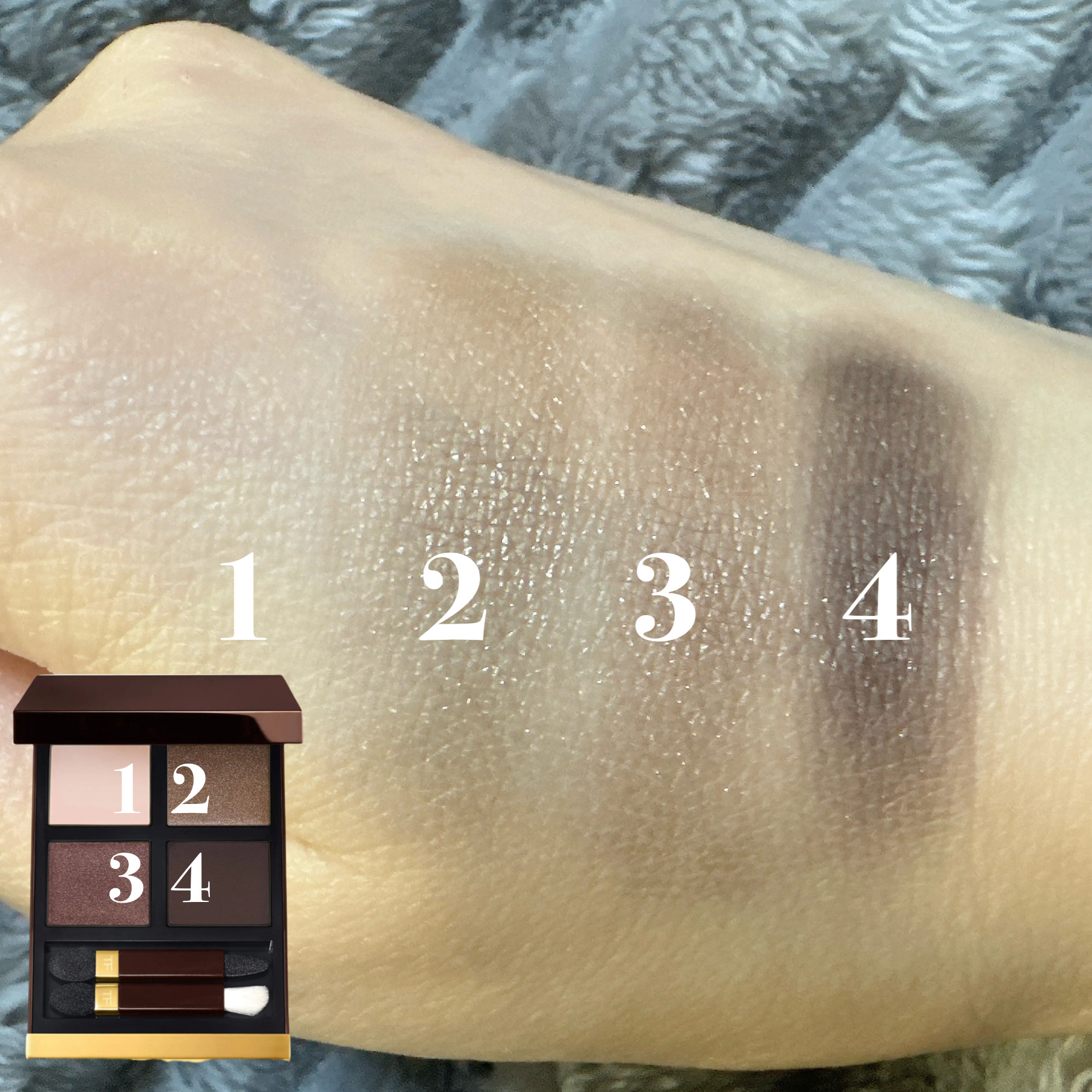 アイ カラー クォード 29 ノワール フュメ/TOM FORD BEAUTY/アイシャドウパレットを使ったクチコミ（3枚目）