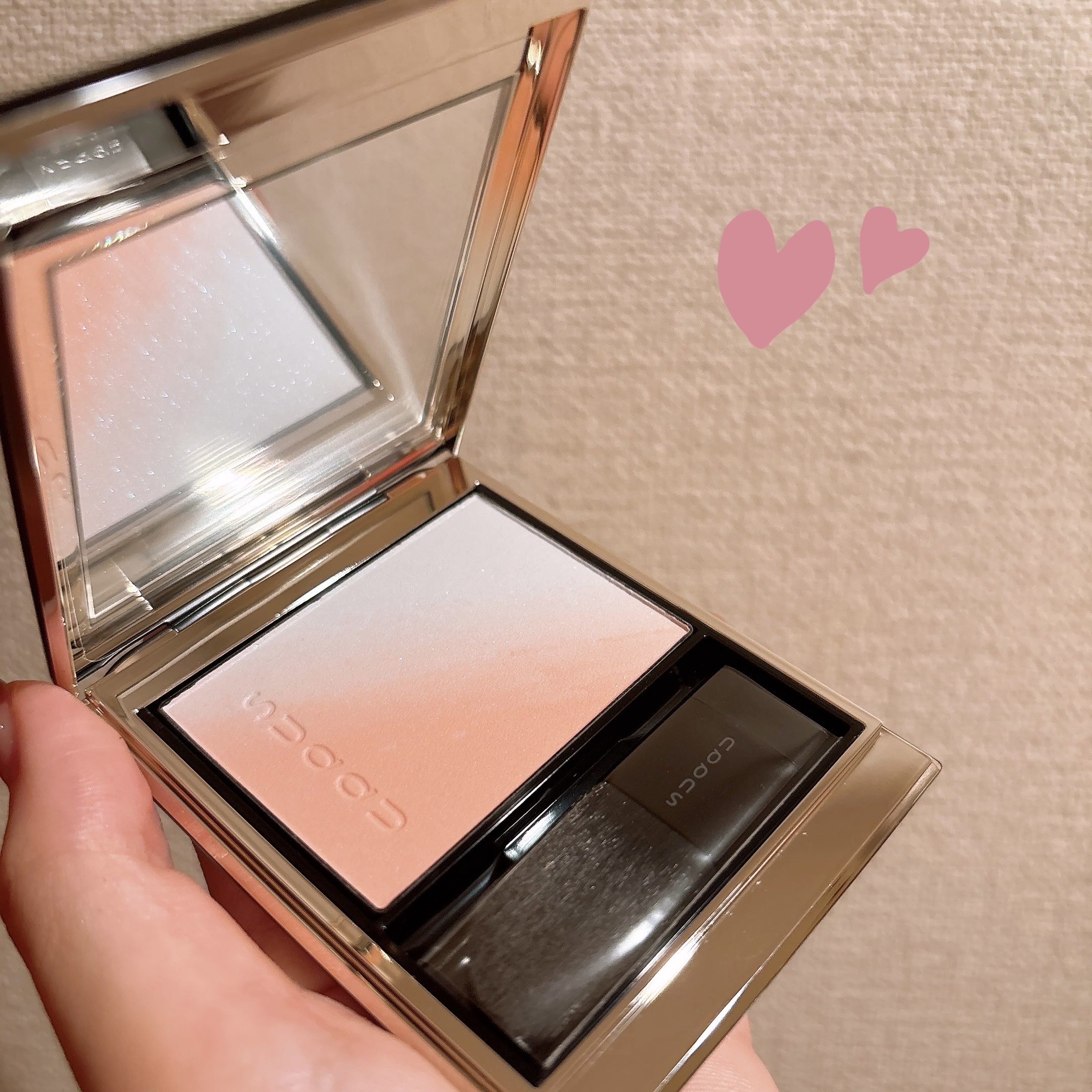 ブラーリング カラー ブラッシュ 08 透眺 -SUKINAGAME (イノセントコーラル × ライトブルー)/SUQQU/パウダーチークを使ったクチコミ（1枚目）