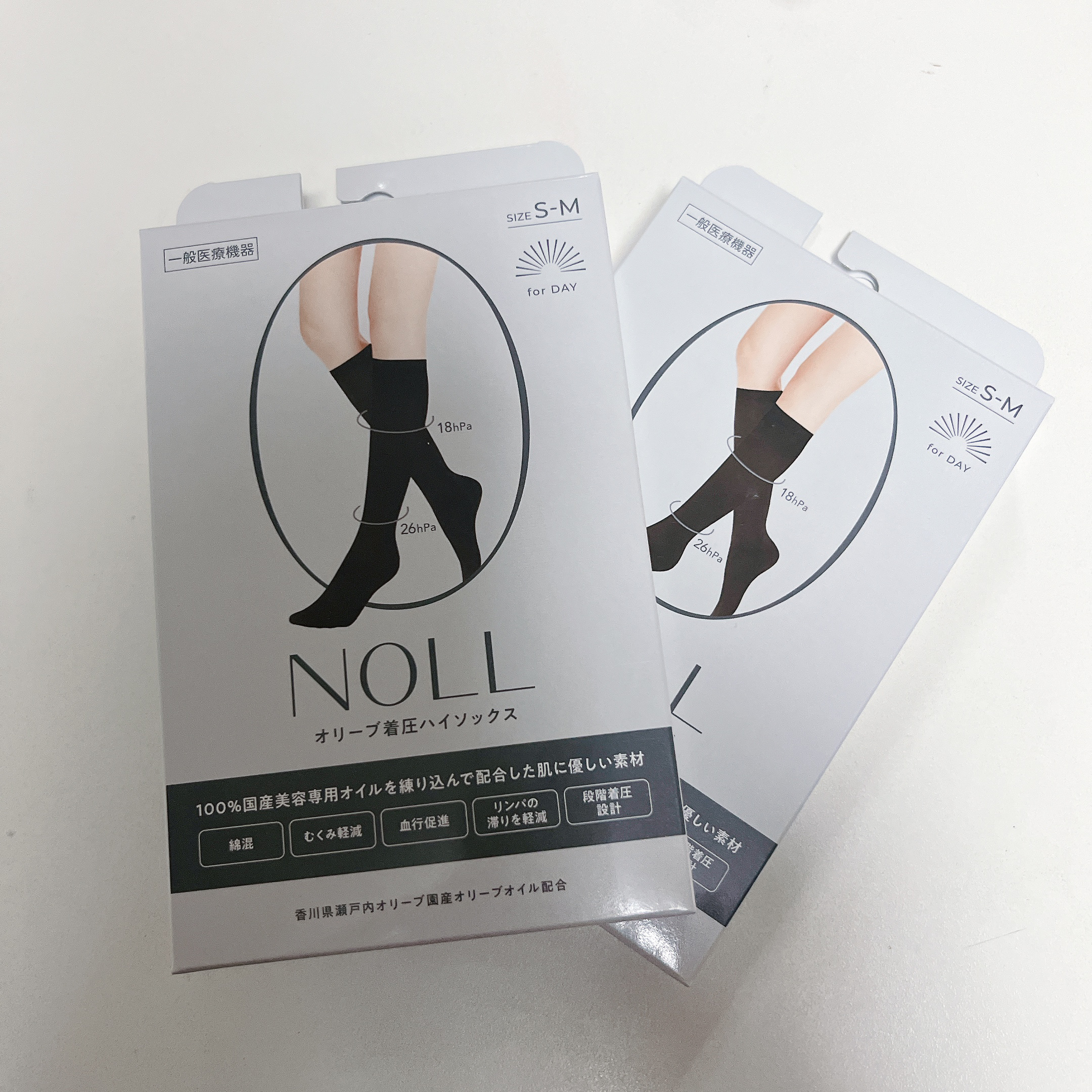 オリーブ着圧 ハイソックス /NOLL/着圧ソックス・レギンスを使ったクチコミ（1枚目）