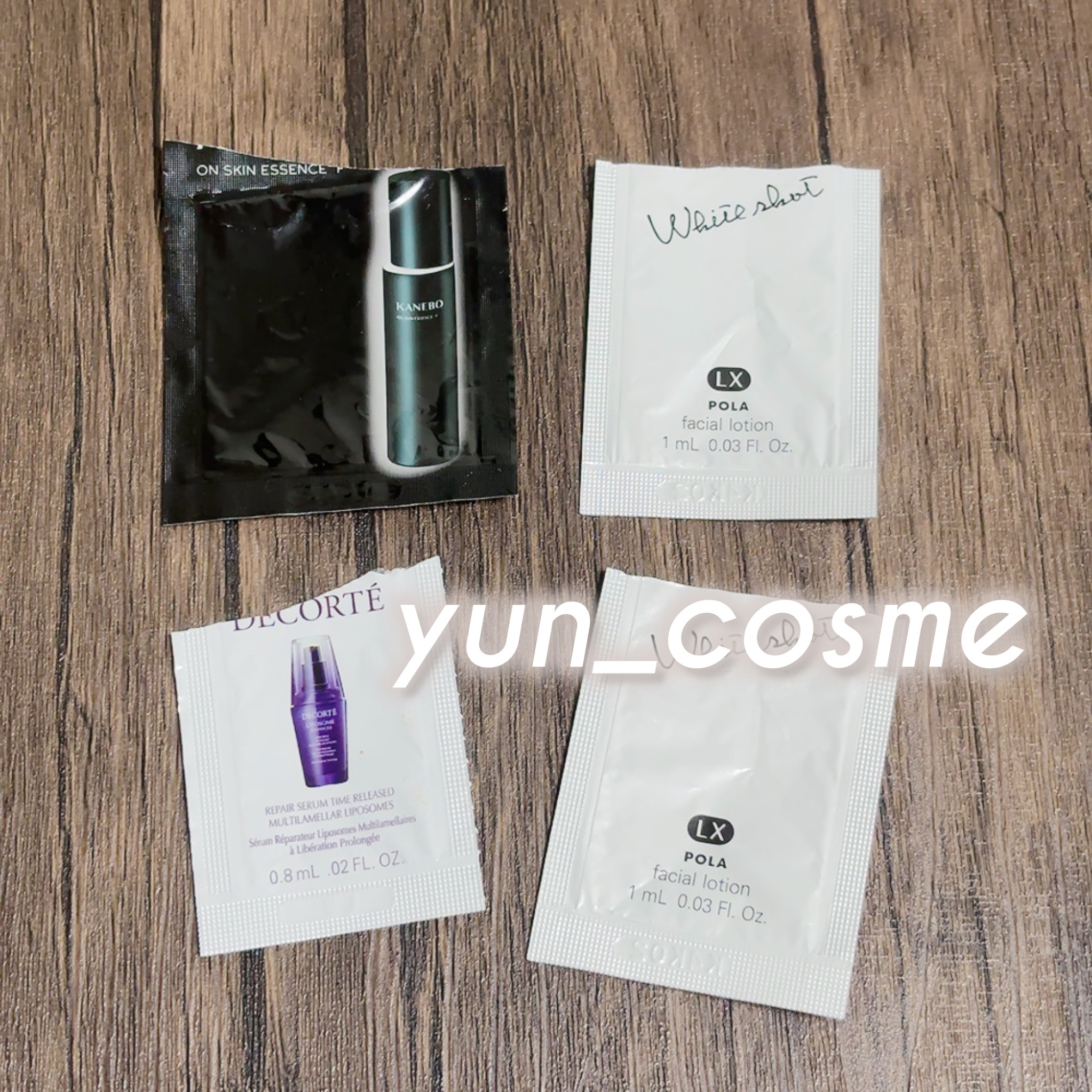 サンプルコスメ使い切りました🙌🏻💕
カネボウとコスデコは雑誌付録、ホワイトショットはサンプル配布イベントでゲット✌🏻😉💗

1週間とか使ったらもっと善し悪し分かるやろうけど、各々1日の使用でも良かった気がします🥹💓

#KA