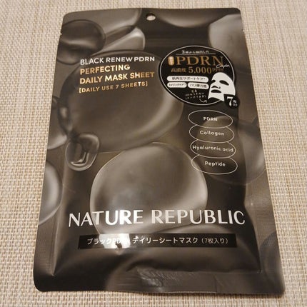 ブラックPDRN デイリーシートマスク/ネイチャーリパブリック/シートマスク・パックを使ったクチコミ(1枚目)