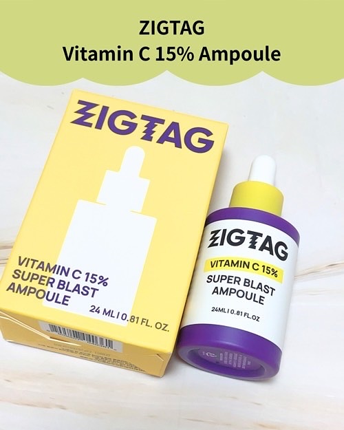 ZIGTAG
Vitamin C 15% Ampoule

高濃度なビタミンCは刺激が強いものもありますが、このアンプルはマデカソサイド配合で肌をやさしく整え、肌荒れを防ぎます☺️

テクスチャーはトロッとした乳液タイプ。
オイルと違ってベ