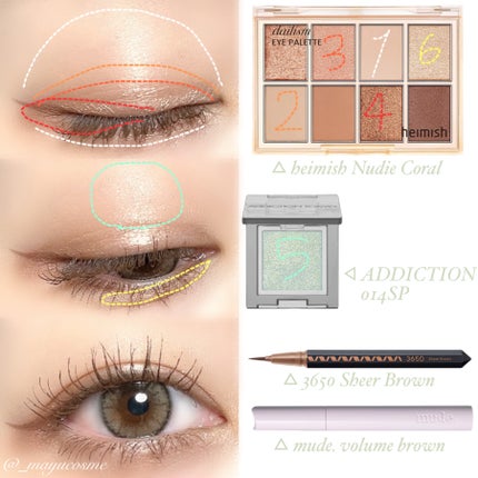 デイリズムアイパレット/heimish/アイシャドウパレットを使ったクチコミ(2枚目)