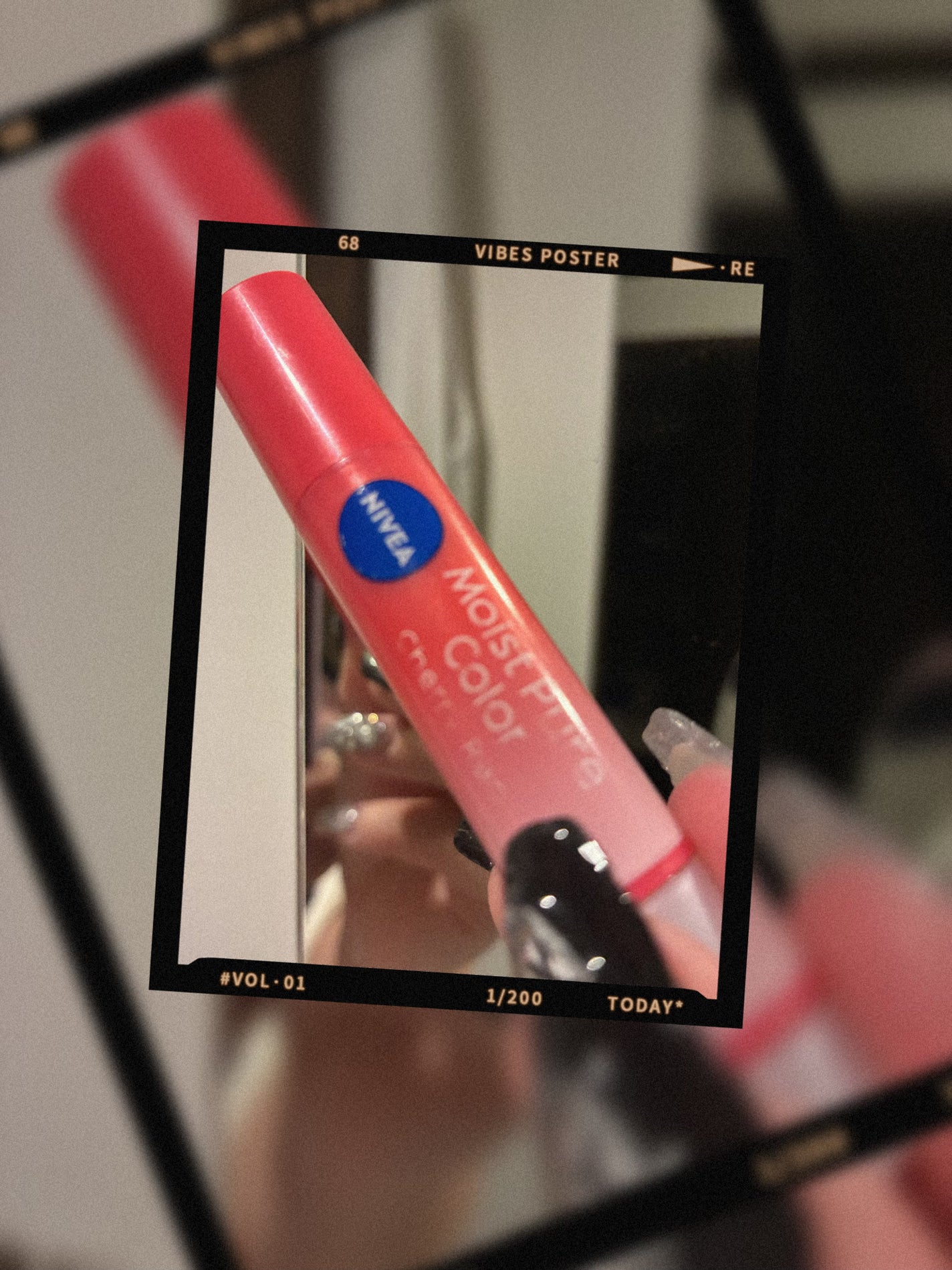 モイストピュアカラーリップ/ニベア/リップクリームを使ったクチコミ(1枚目)