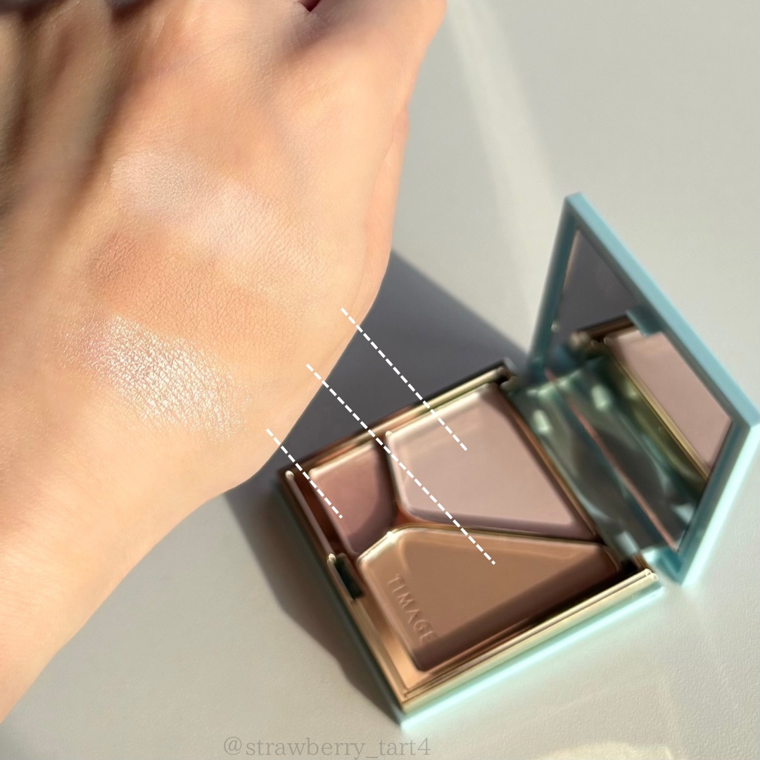 ハイライトシェーディングパレット/TIMAGE/パウダーハイライトを使ったクチコミ（2枚目）