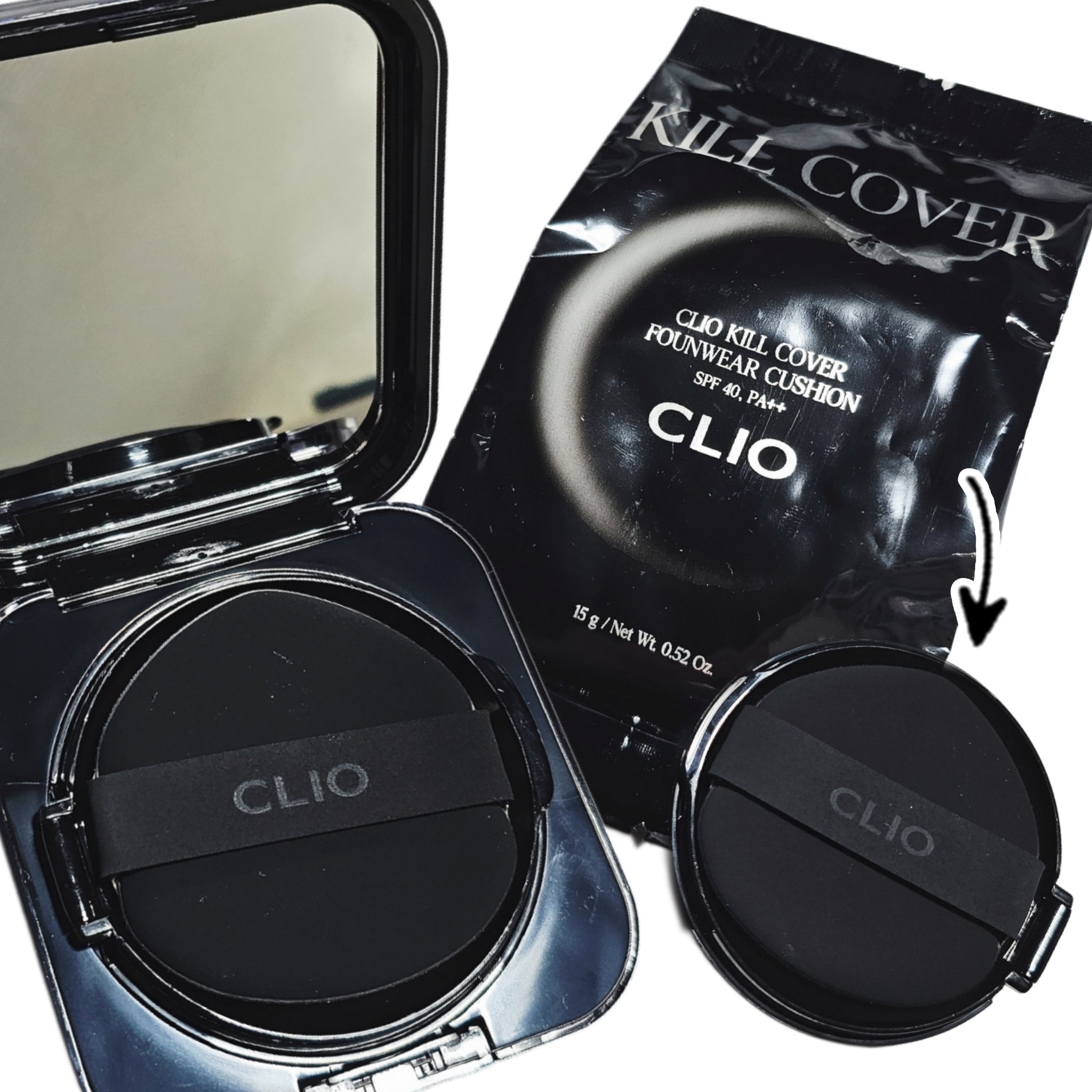キル カバー ファンウェア クッション/CLIO/クッションファンデーションを使ったクチコミ（2枚目）