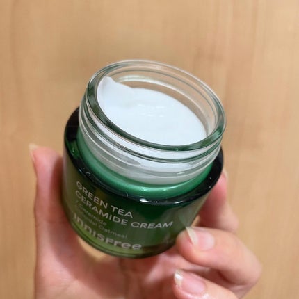 グリーンティー セラミド バリア クリーム/innisfree/フェイスクリームを使ったクチコミ(8枚目)