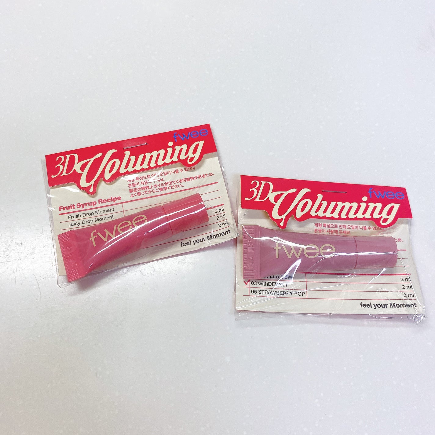 フィー3Dボリューミングティント ミニチューブ/fwee/リップティントを使ったクチコミ(1枚目)