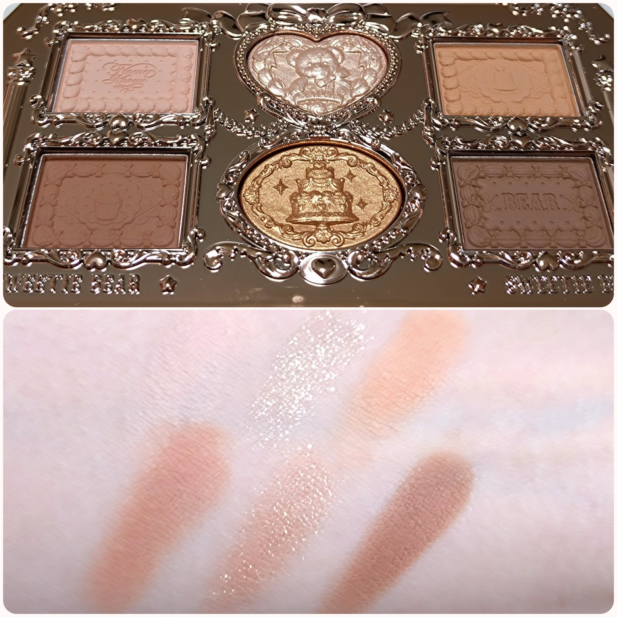 スウィーティーベア コレクション アイシャドウパレット/FlowerKnows/アイシャドウパレットを使ったクチコミ（2枚目）