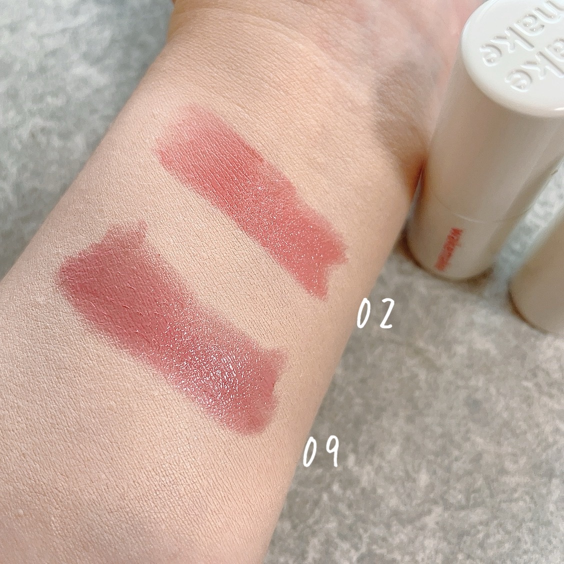 ヘルシーグロウバームスティック/wakemake/口紅を使ったクチコミ（3枚目）